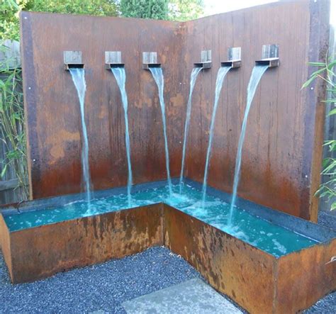 metal fabrication water features|custom made water features.